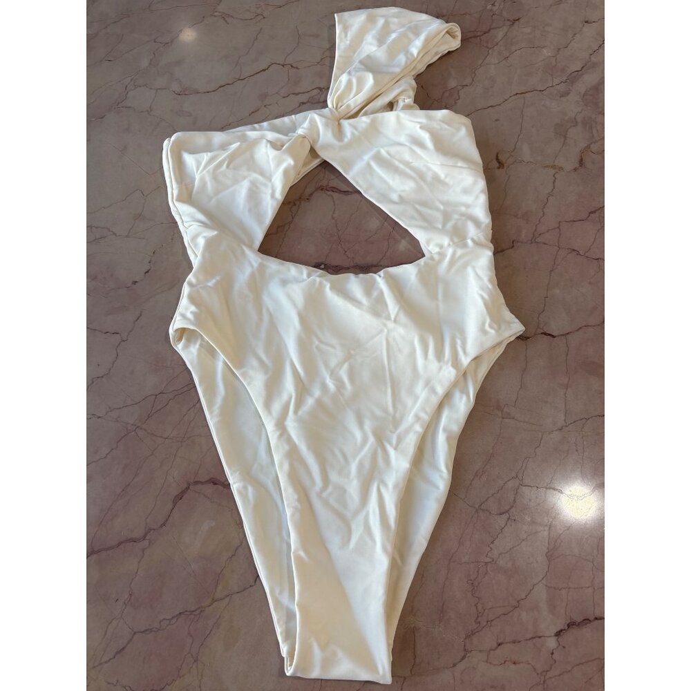 Marcia B Maxwell Aurora One Piece in Cream Small New Womens Swimsuit - Picture 4 of 10